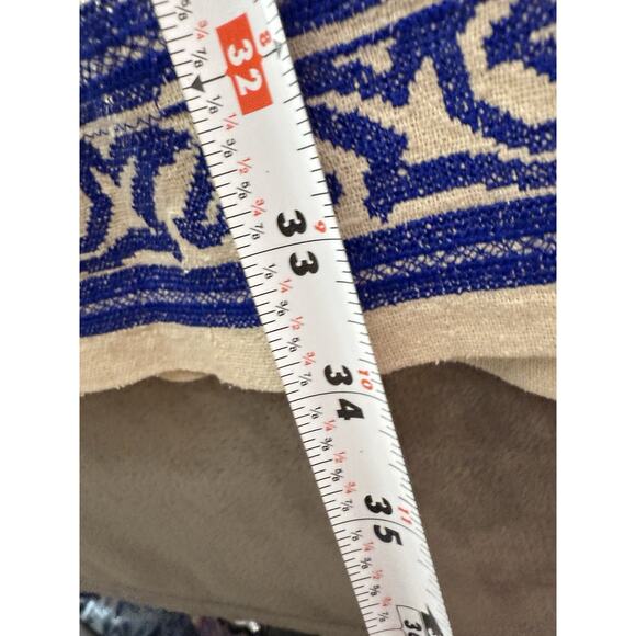 Isabel Marant Étoile Dita Silk Noil Blue Embroidered Dress Size 4 US / 36 FR - Picture 10 of 12